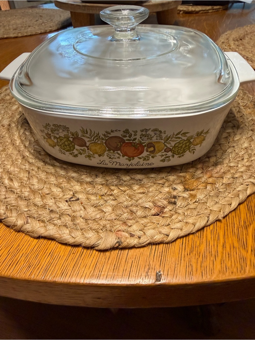 CorningWare 'Les Margarites' White Glass Casserole Dish with Lid